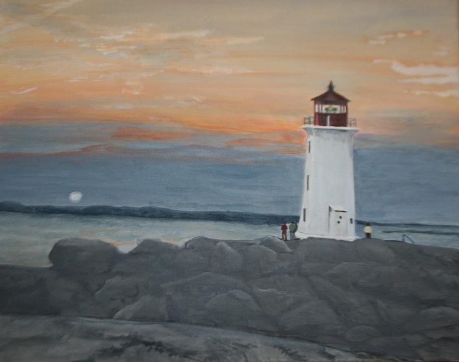 Peggys Cove NS Painting by Betty-Anne McDonald