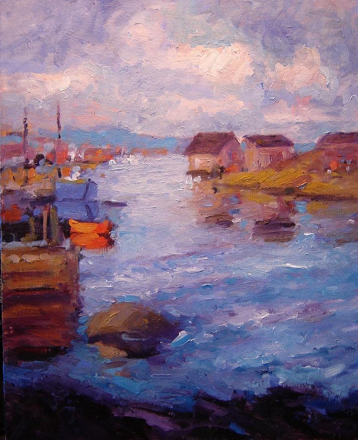 Boat Painting - Peggys Cove by R W Goetting
