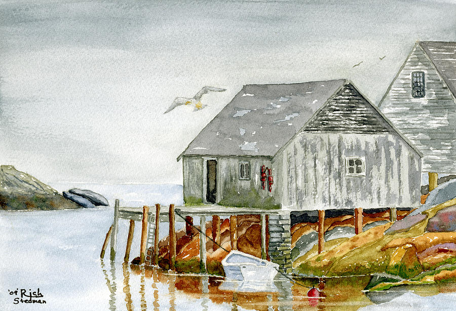 Peggys Cove Painting by Richard Stedman
