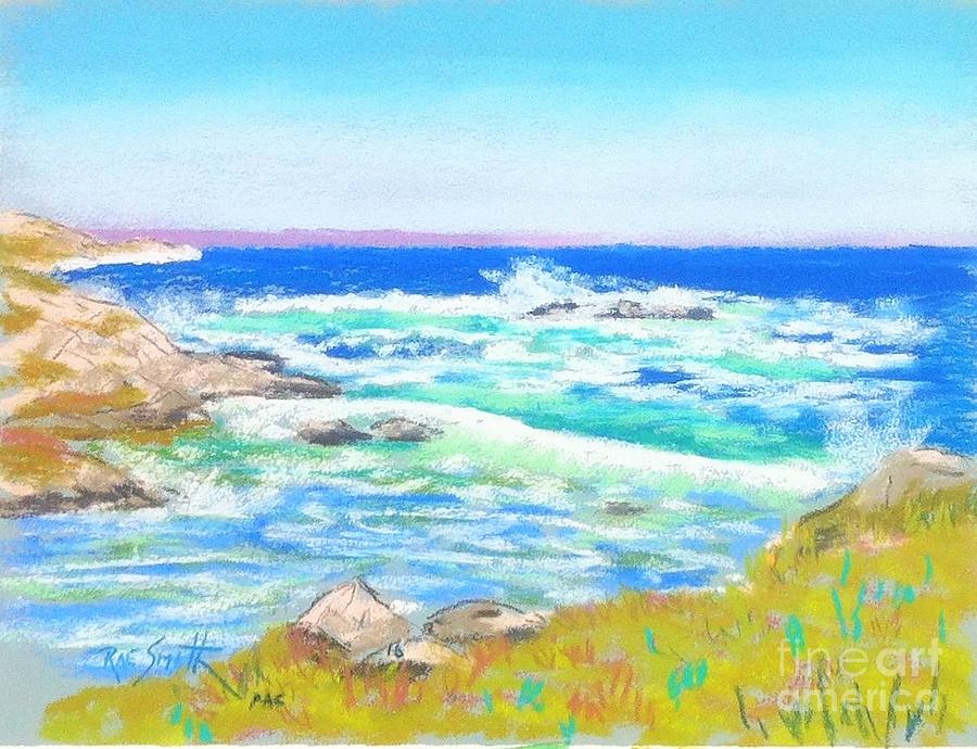 Peggys Cove Surf  Pastel by Rae  Smith