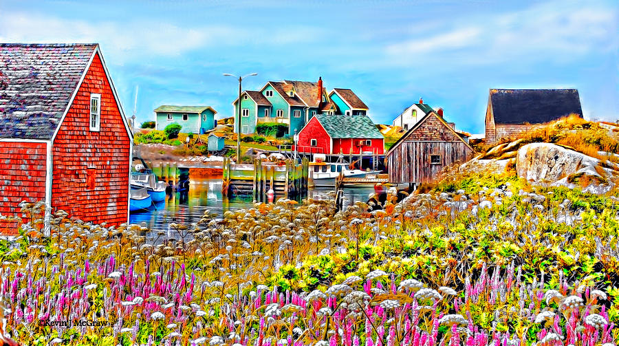 Peggys Cove Wildflower Harbour Photograph by Pat Davidson