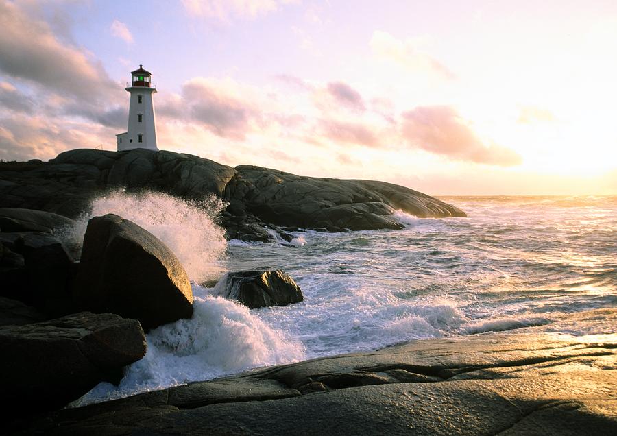 Peggys Point Lighthouse, Canada, Nova Scotia, Peggys Cove Photograph by Gary Corbett