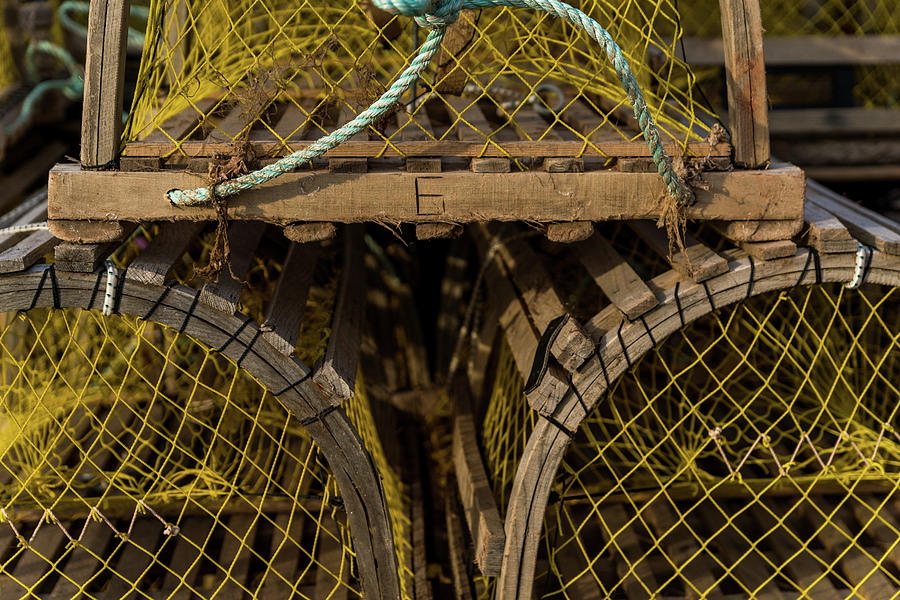 PEI Loberster Traps with Yellow Netting Photograph by Chris Bordeleau
