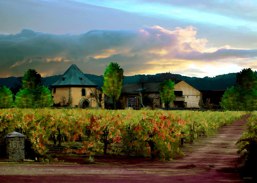 Peju Winery Painting by Paul Bailey