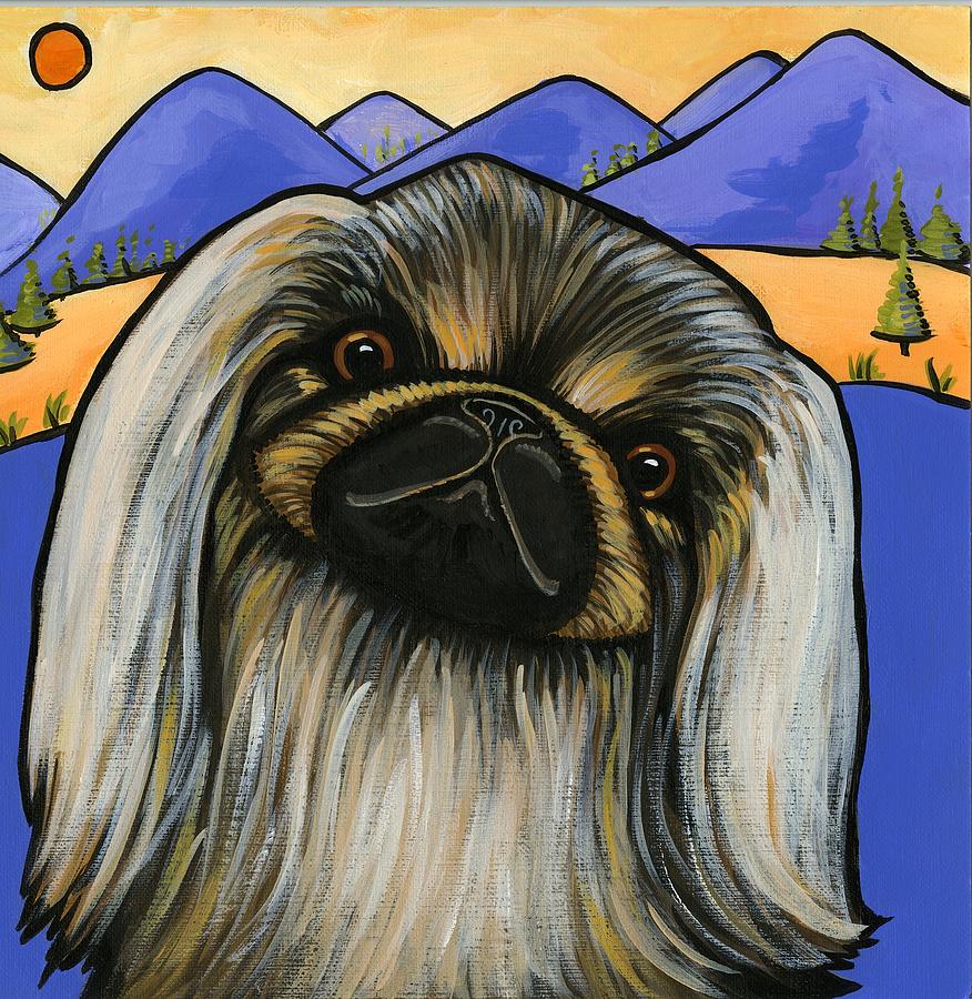 Dog Painting - Pekinese by Leanne Wilkes