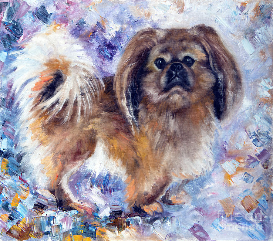Pekingese Painting - Pekingese by Yana Sadykova Pekingese Painting - Pekingese by Yana Sadykova