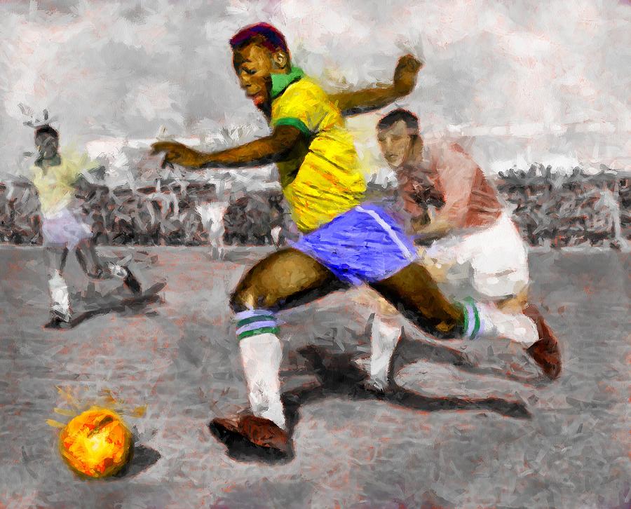 Pele Soccer King Digital Art by Caito Junqueira