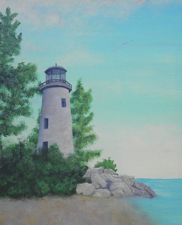 Nature Painting - Pelee Island Lighthouse by James Violett II