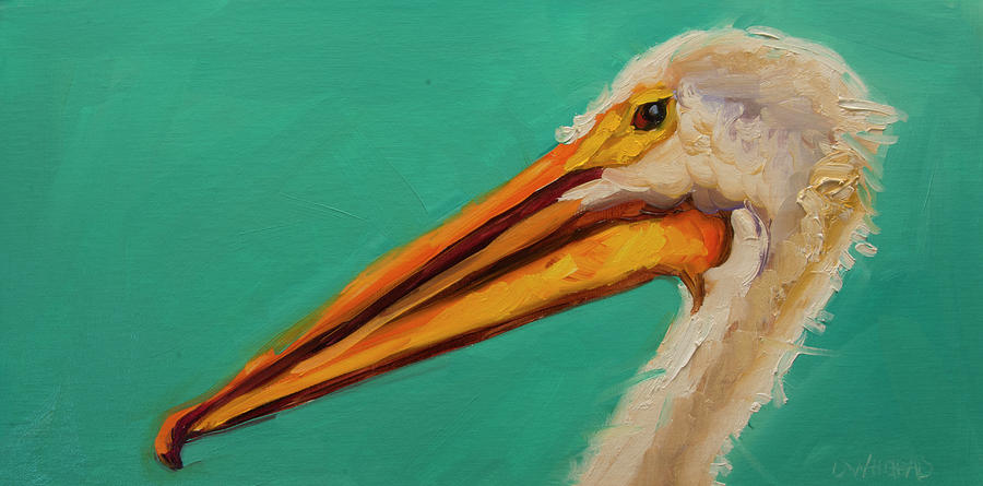 Pelican #2 Painting by Diane Whitehead