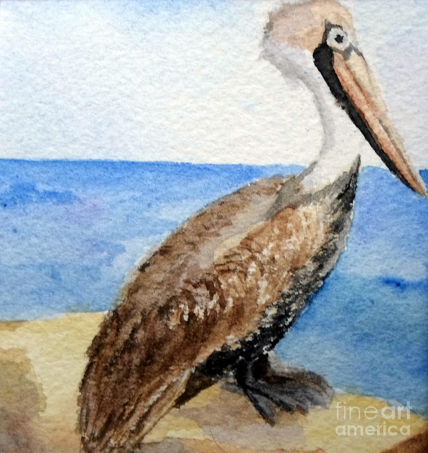 Pelican Brief right Painting by Vicki  Housel