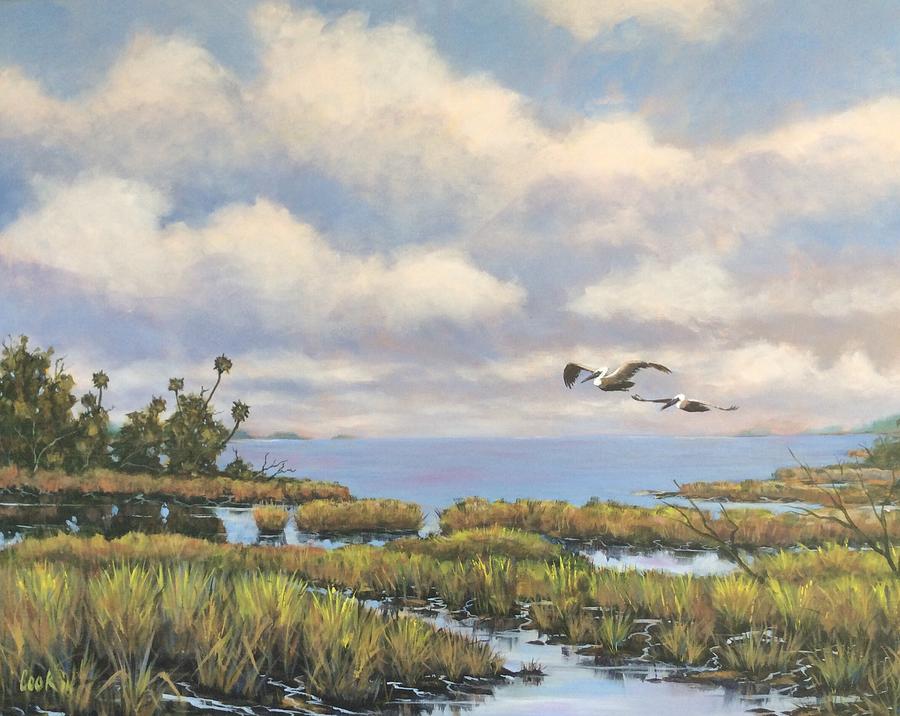 Pelican Cove Painting by Michael Cook