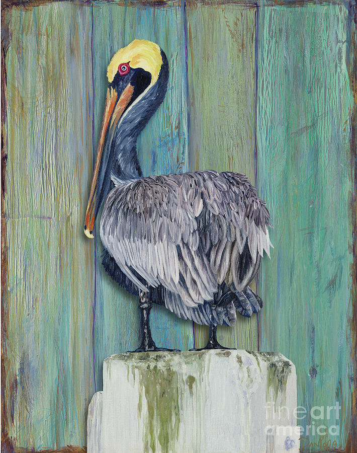 Pelican Perch 2 Painting by Danielle Perry
