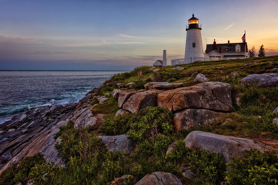 Pemaquid Light at Dusk Photograph by Diana Powell