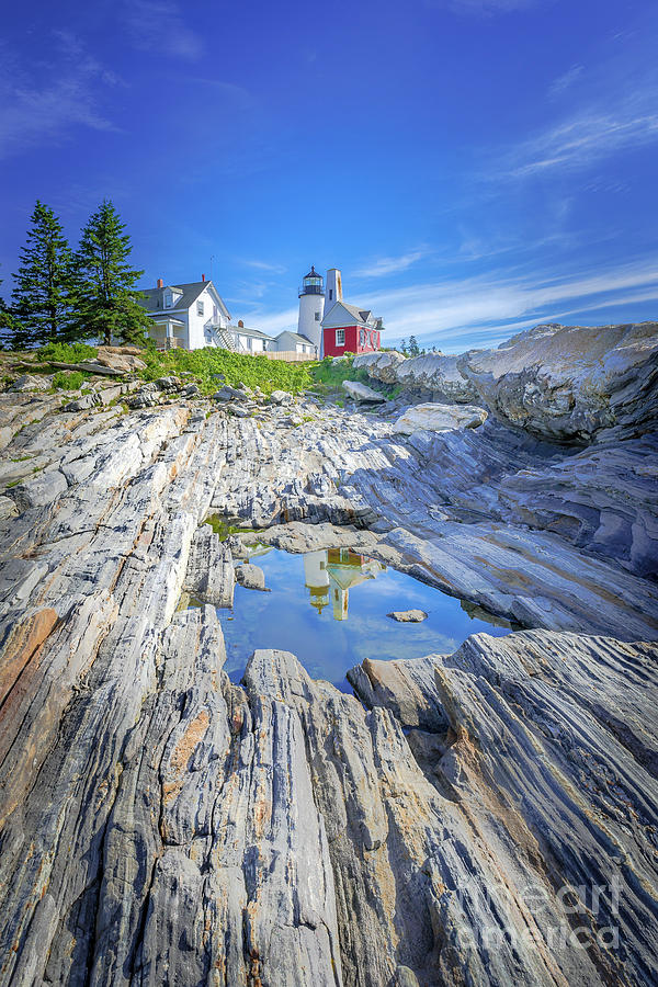 Pemaquid Light reflection Photograph by Beverly Tabet
