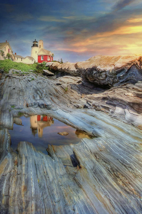 Pemaquid Lighthouse Mixed Media by Lori Deiter