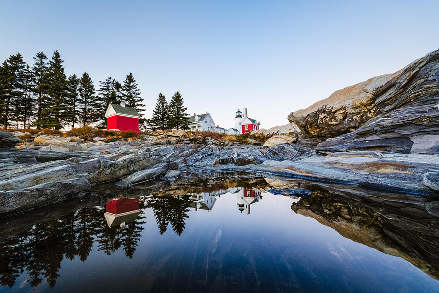 Pemaquid Point Light Reflection Photograph by Robert Clifford