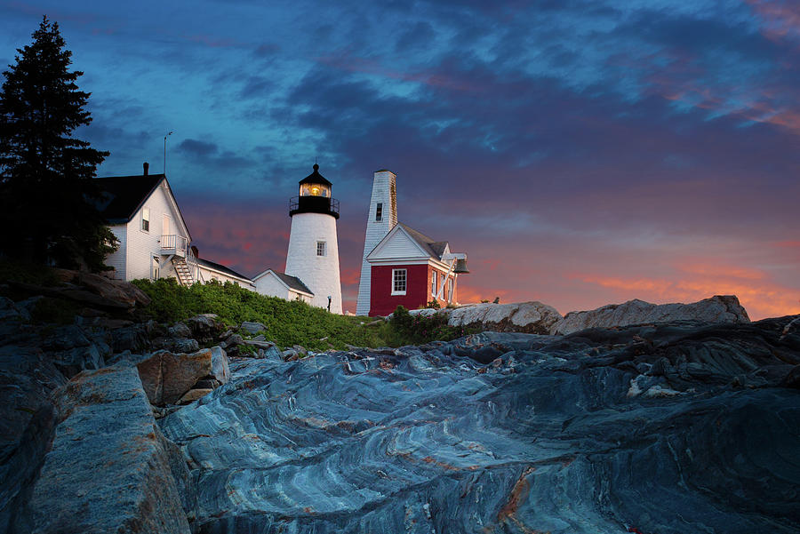 Pemaquid Point Lighthouse at dawn 2 Photograph by David Smith
