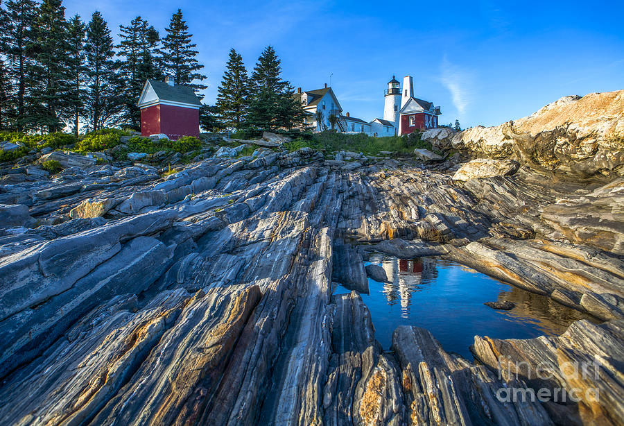 Lighthouse Photograph - Pemaquid Point Lighthouse Maine by Diane Diederich