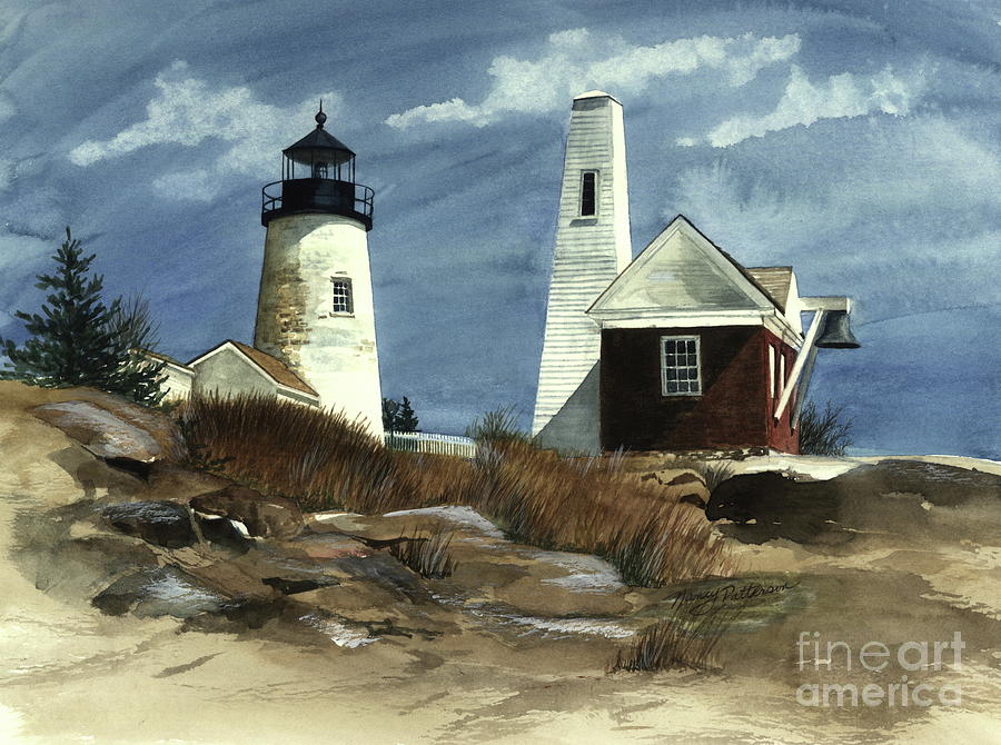 Pemaquid Point Lighthouse Painting - Pemaquid Point Lighthouse  by Nancy Patterson