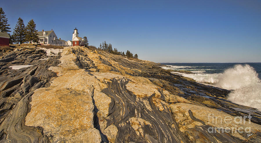 Pemaquid Point Lighthouse Wave Photograph by Alana Ranney