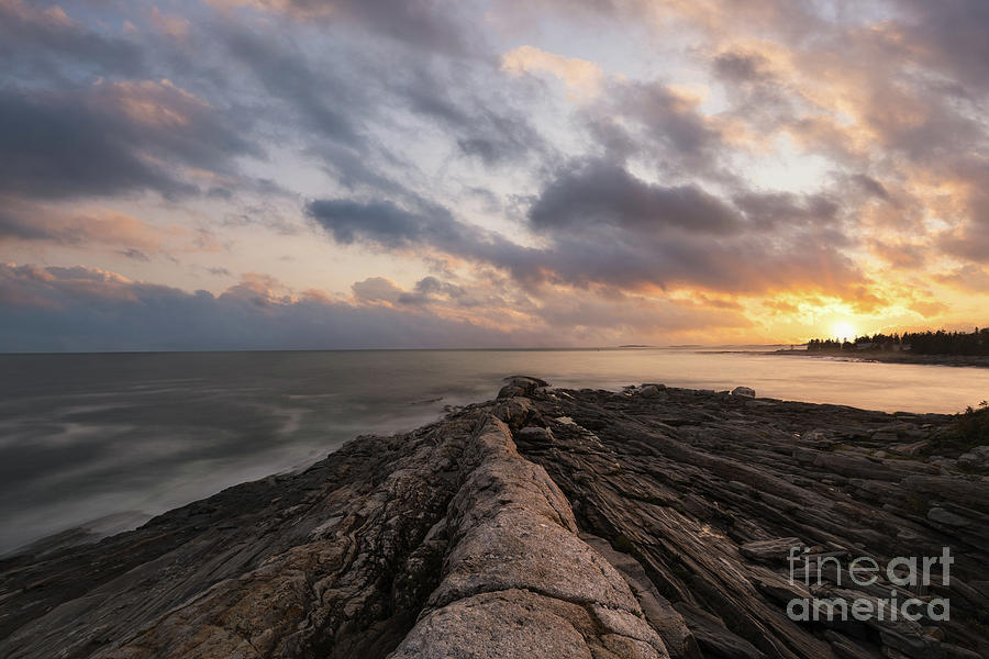 Pemaquid Point Sunset  Photograph by Michael Ver Sprill