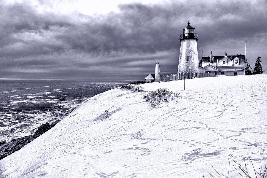 Pemaquid Point Winter Scene Photograph by Olivier Le Queinec