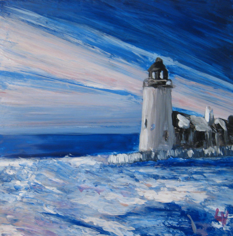 Winter Painting - Pemaquid Winter Light by Lynne Vokatis