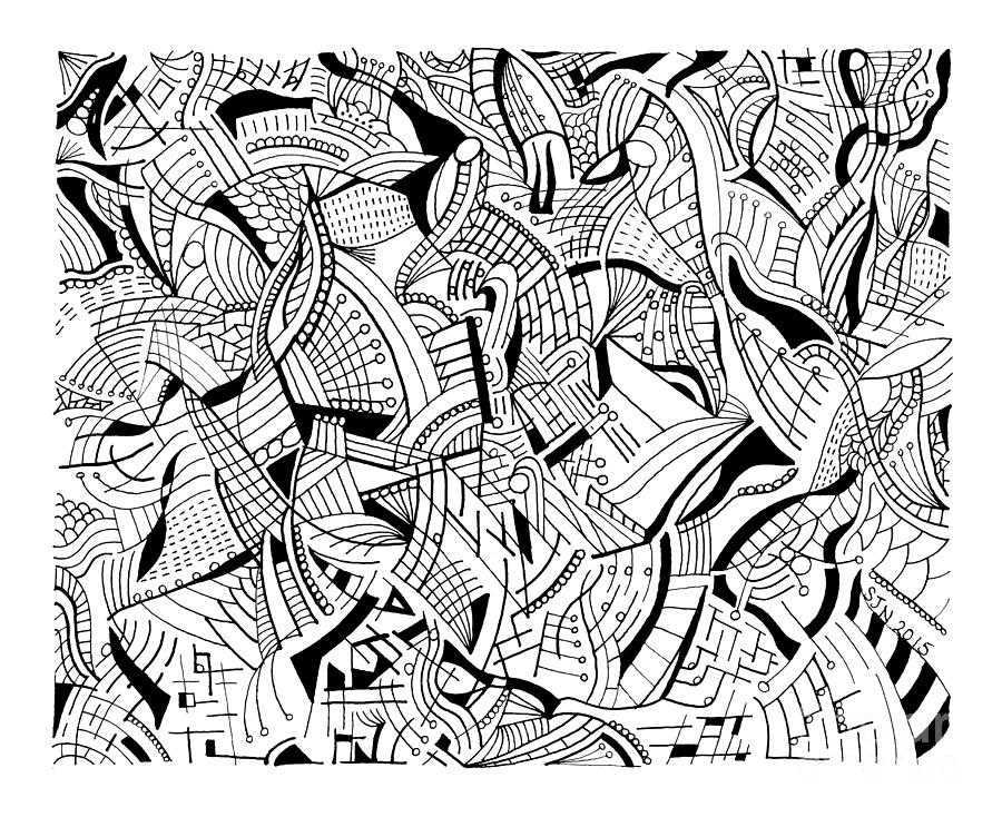 Pen and Ink 7 Drawing by Steven Natanson