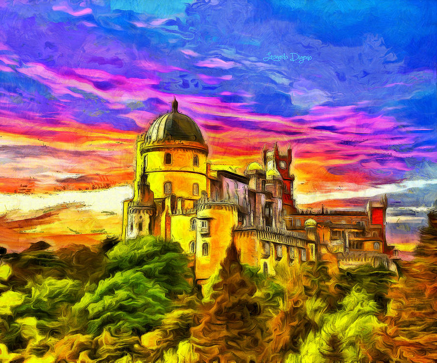 Pena National Palace Da Digital Art By Leonardo Digenio Fine Art