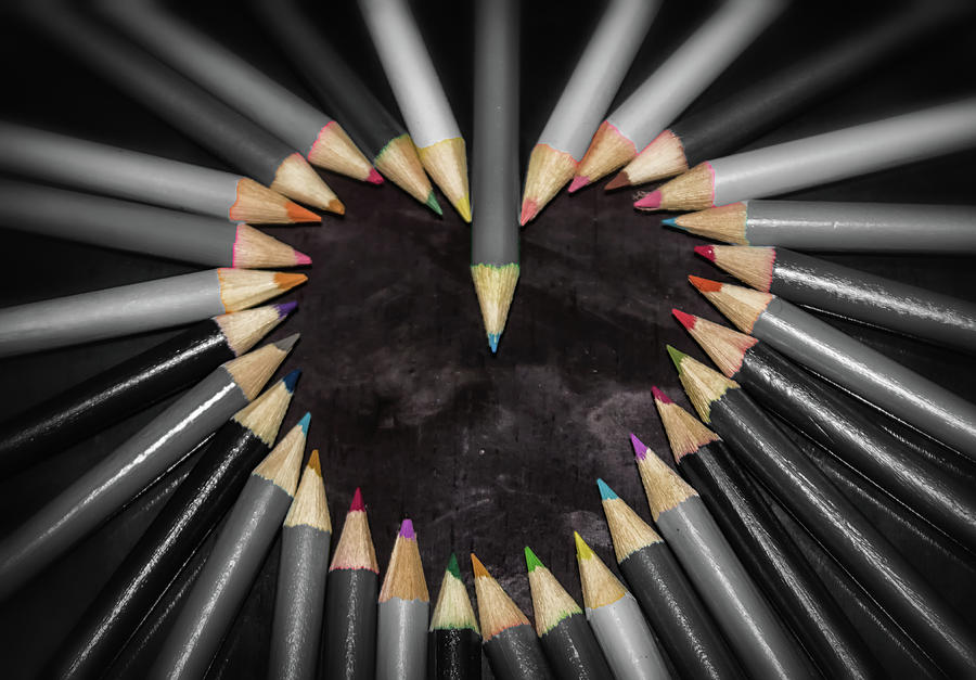 Pencil Heart Photograph by Martin Newman - Fine Art America