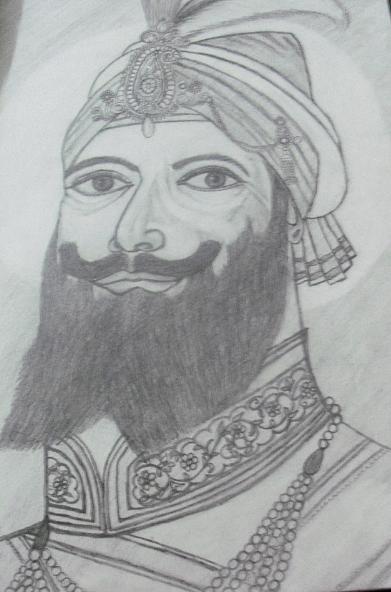 Sri Guru Gobind Singh Sahib Ji - Colourful Canvas Art Painting Print – VYBE