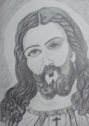 Pencil sketch of Jesus Christ Painting by Timpi Cheema - Fine Art America