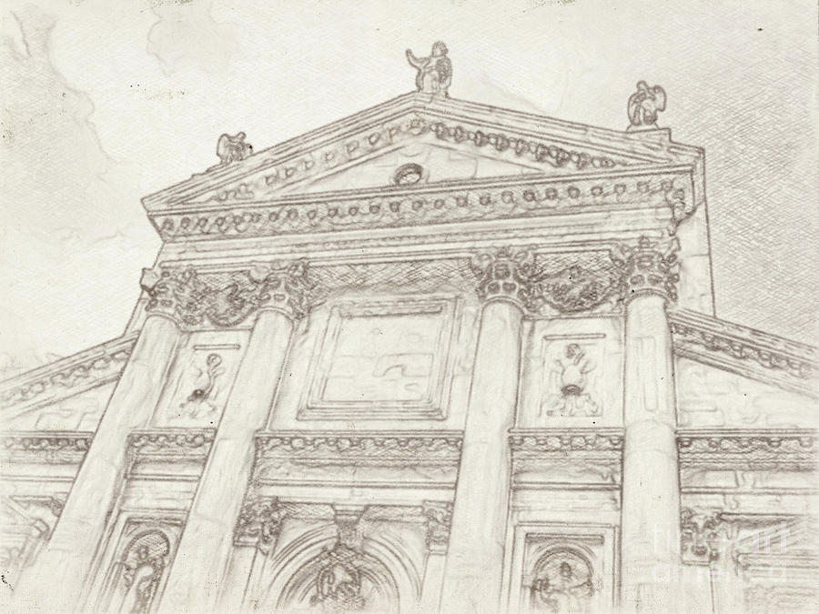 Pencil Sketching The Histrical Architecture in Venice Italy Drawing by  Eiko Tsuchiya  Pixels