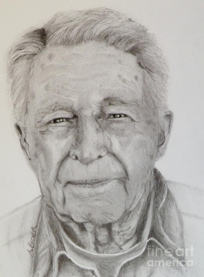 Man Painting - Pencil Study by Susan A Becker