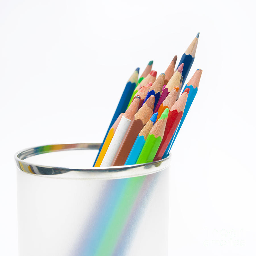 Crayon Photograph - Pencils by Bernard Jaubert