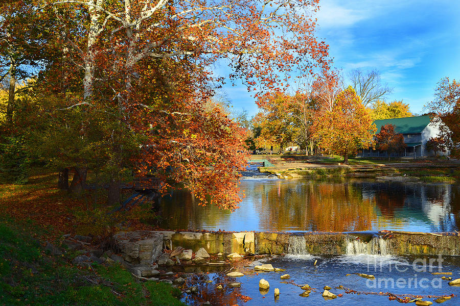 Pendleton Falls Park in the Fall Photograph by Amy Lucid