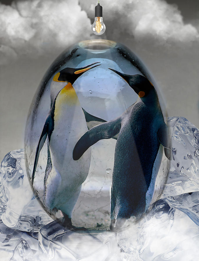 Penguin Art Mixed Media by Marvin Blaine