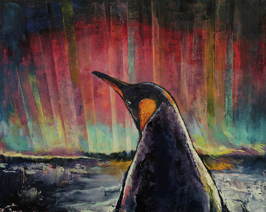 Penguin Painting by Michael Creese