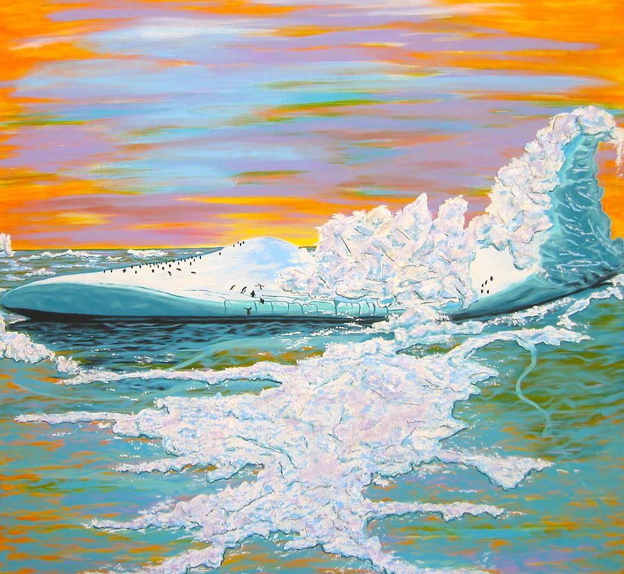 Iceberg Painting - The Last Iceberg by V Boge Iceberg Painting - The Last Iceberg by V Boge