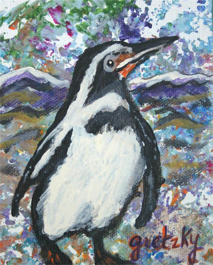 Penguin Painting by Paintings by Gretzky