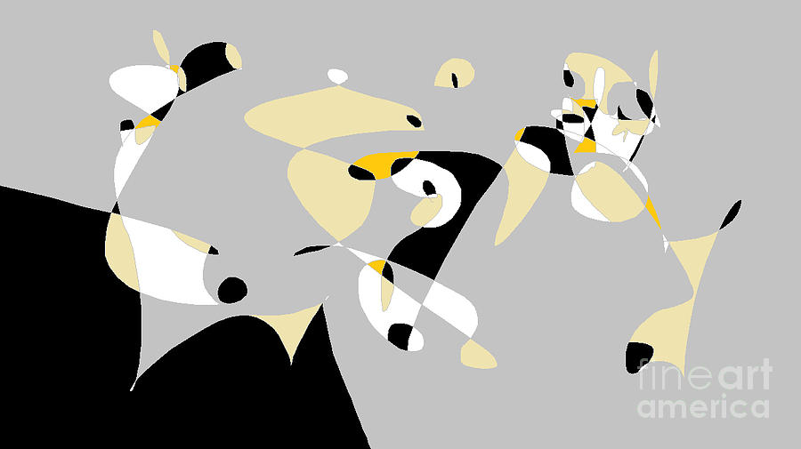Penguin Play Digital Art by Nancy Kane Chapman