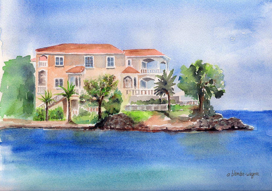 Peninsula Dreamhouse Painting by Arline Wagner