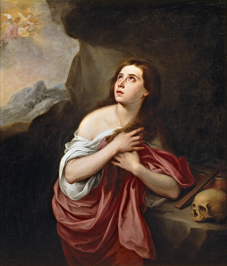 Penitent Magdalen Painting by Bartolome Esteban Murillo