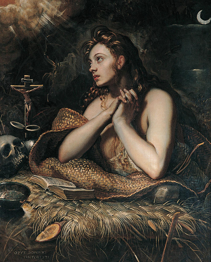 Penitent Magdalene Painting by Domenico Tintoretto