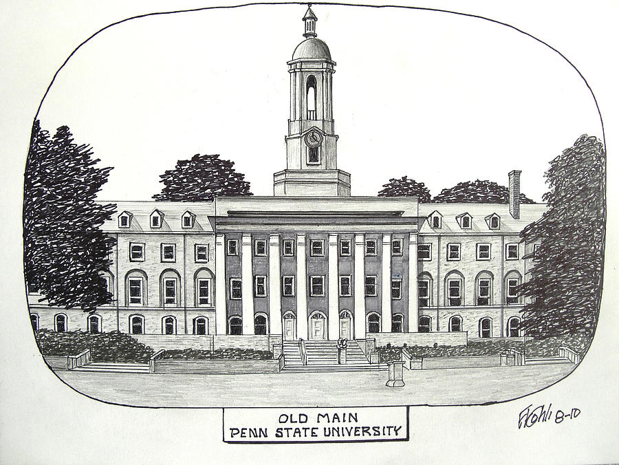 Penn State Drawing by Frederic Kohli Fine Art America