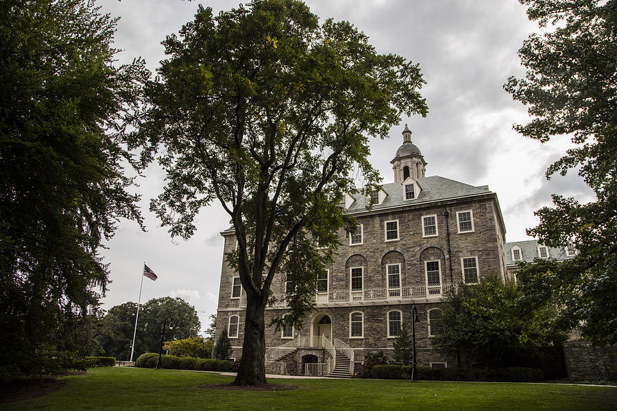Penn State Old Main and Tree Photograph by John McGraw