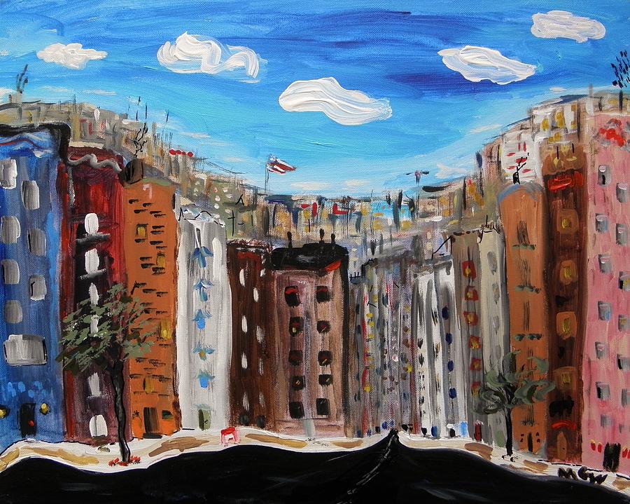 Pennant Over the City Painting by Mary Carol Williams