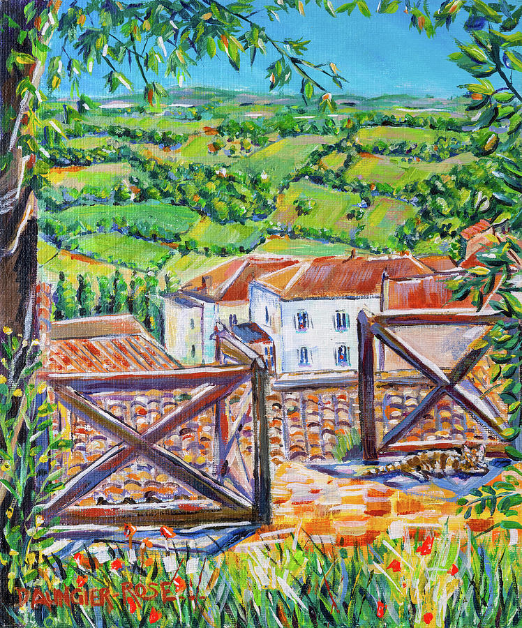 Penne Dagenais Rooftops Painting by Seeables Visual Arts