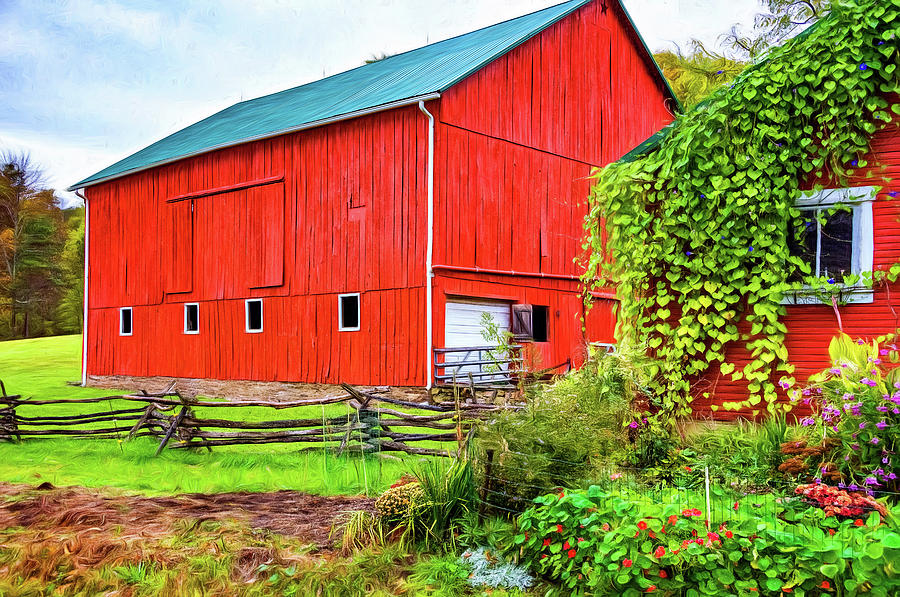 Fall Photograph - Pennsylvania Barn 5 - Paint by Steve Harrington