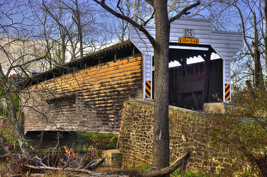 Pennsylvania Country Roads - Kennedy Covered Bridge Over French Creek No. 1 - Chester County Photograph by Michael Mazaika